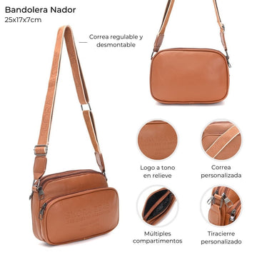 Elegancia y Funcionalidad: Bandolera Nador Sienna.